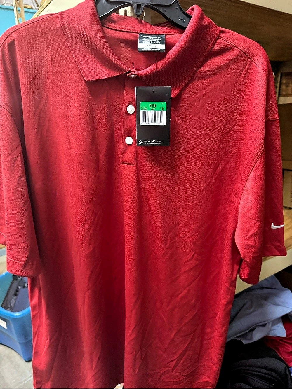 Nike Golf Dri-FIT Micro Pique Polo Red Large
